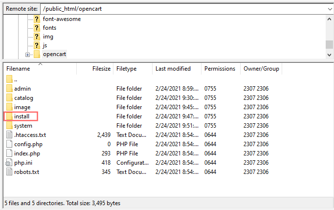 Screenshot showing how to install filezilla 