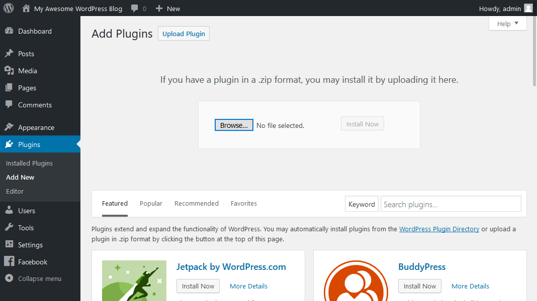 WordPress Plugins Manual Install