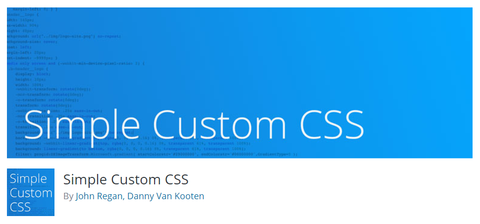 Custom CSS plugin banner