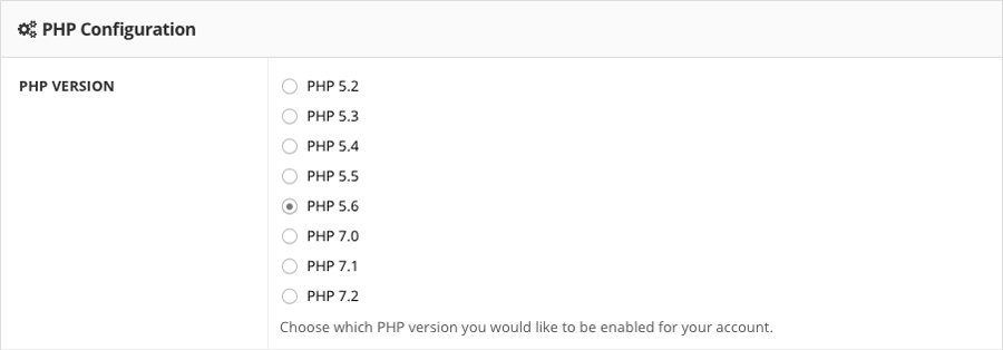 PHP Configuration on hPanel