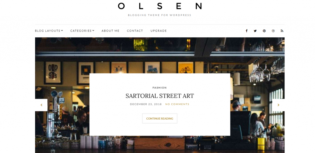 Olsen Light Free WordPress Blog Theme