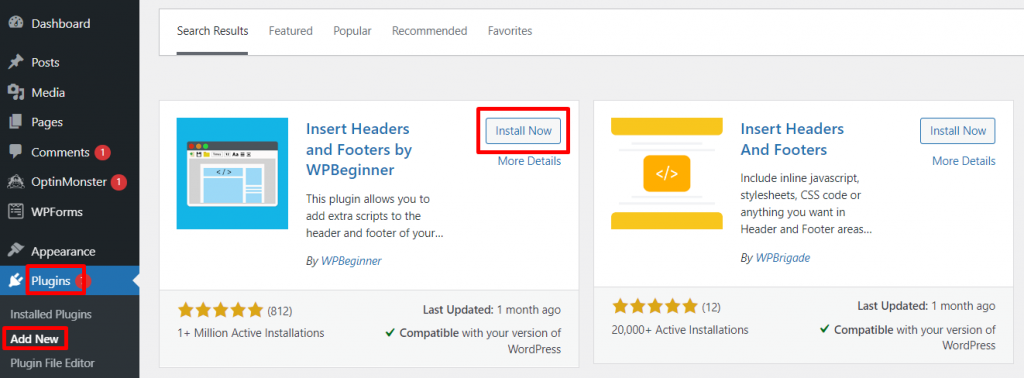 Install and activate Insert Headers and Footers plugin on your WordPress site