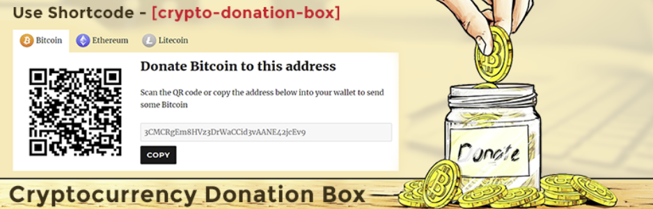 Cryptocurrencies donation box is your go-to option for accepting donations in cryptocurrencies