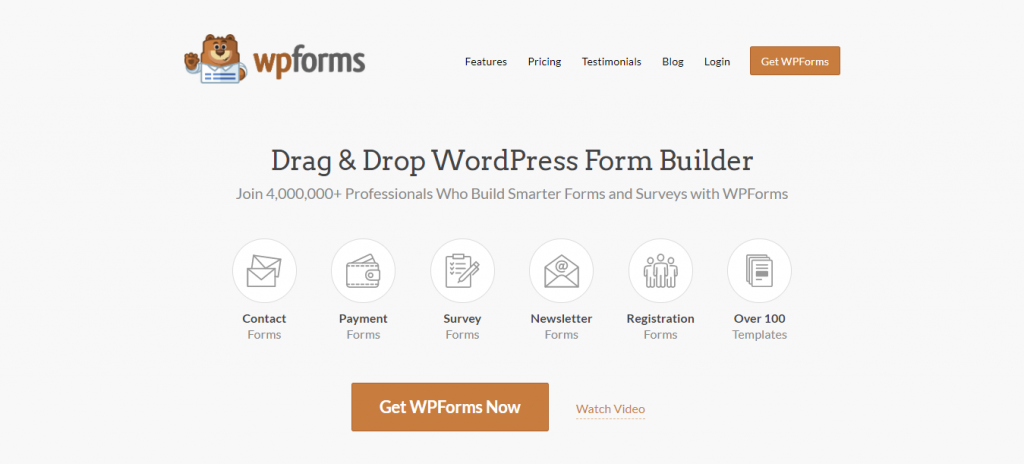 WpForms donation plugin for WordPress offers amazing drag-and-drop functionality