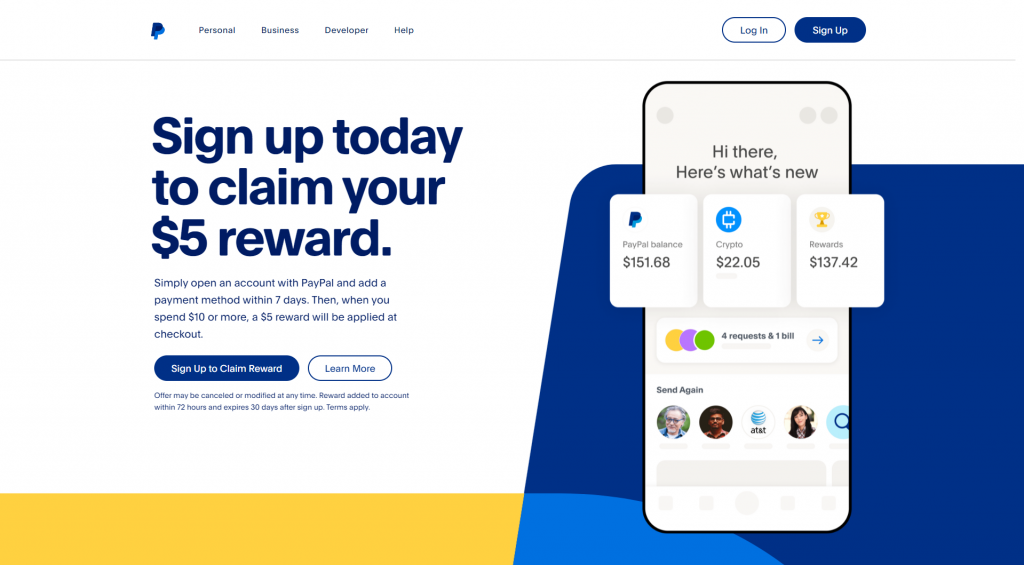 PayPal.com, an online payment gateway
