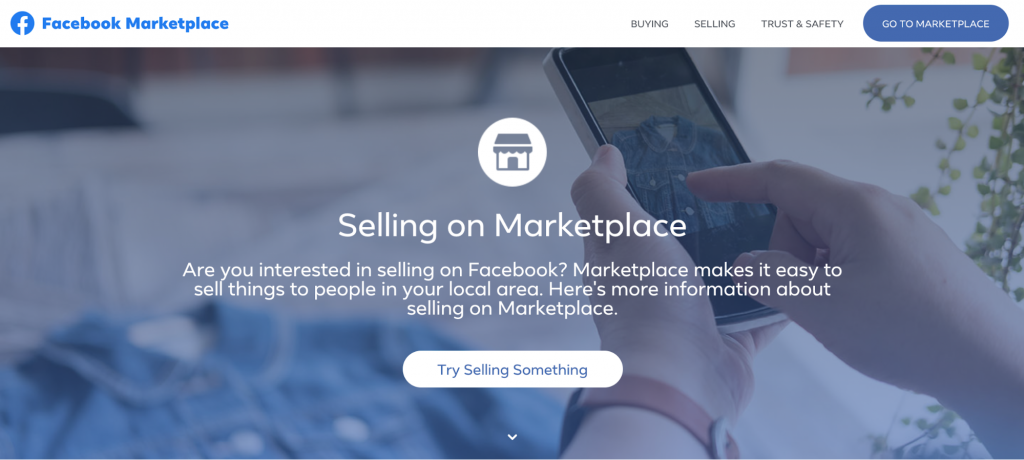 Facebook Marketplace homepage