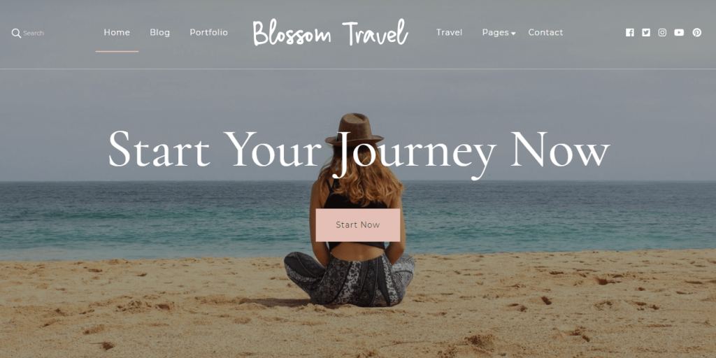 A demo of the Blossom Travel WordPress theme