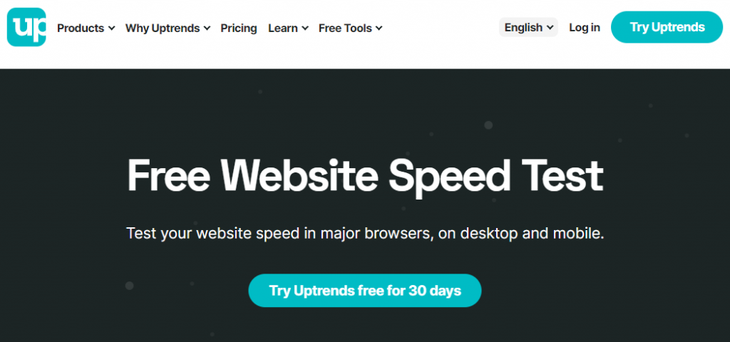 Uptrends website speed test