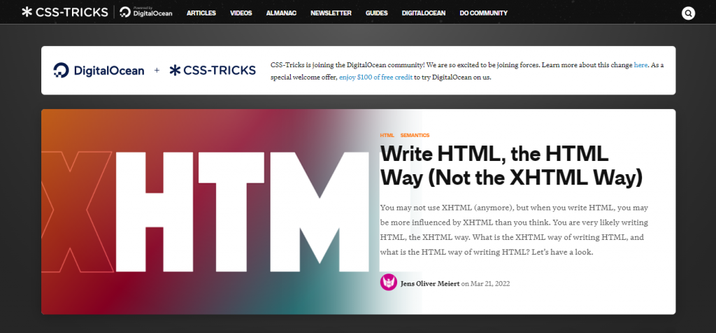 CSS-Tricks website homepage