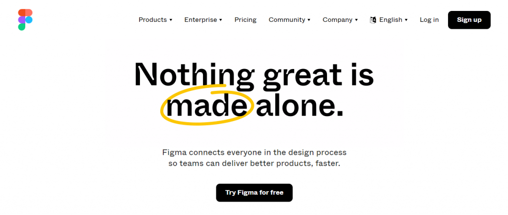Figma website homepage