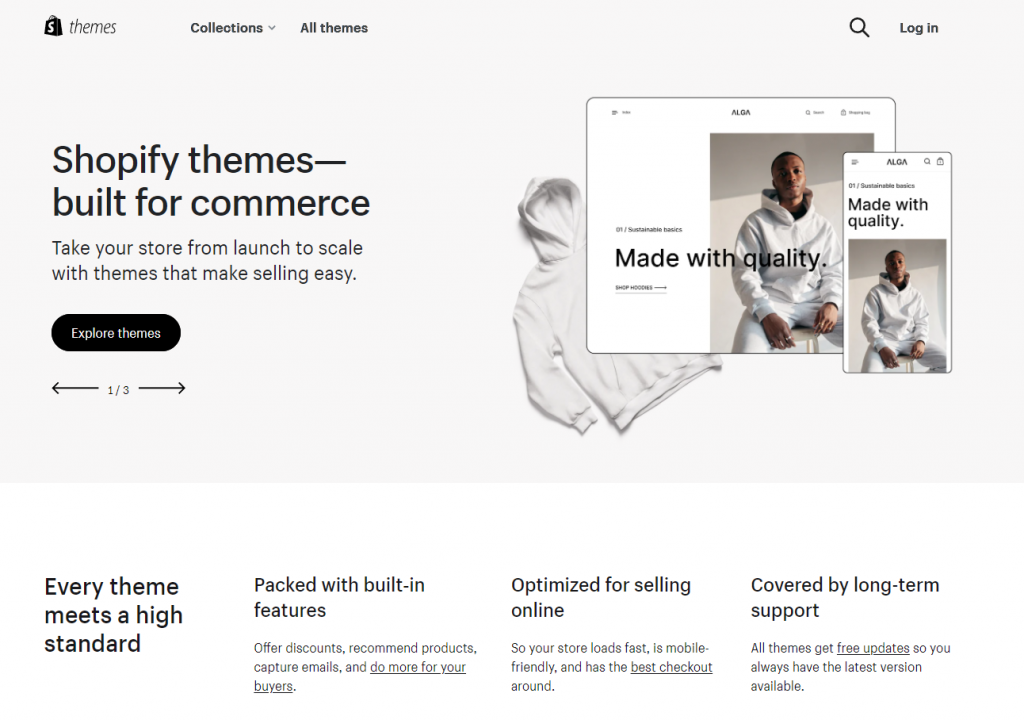 Shopify Themes gallery