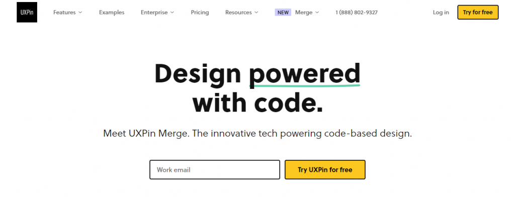 UXPin website homepage
