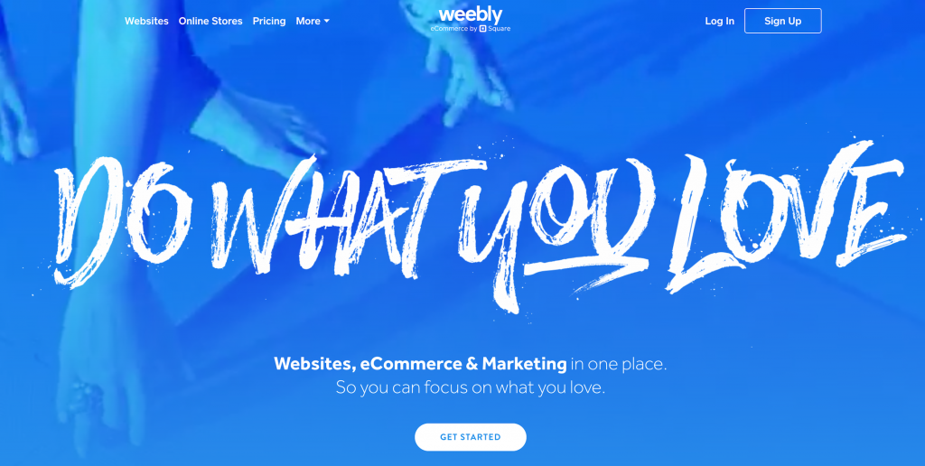 Weebly's official homepage
