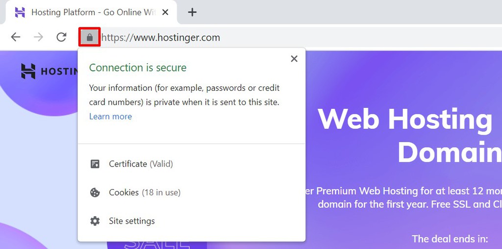Secure HTTPS website example