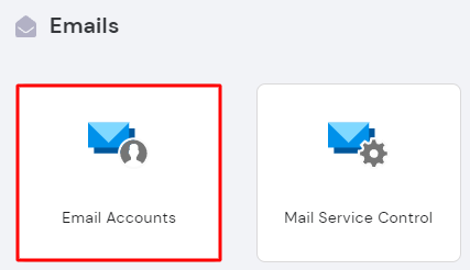 Email accounts on hPanel