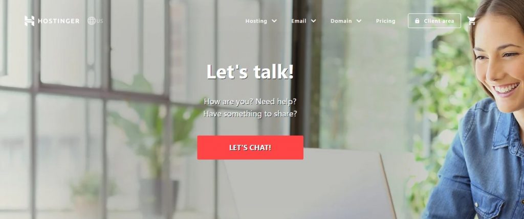 Hostinger customer support page
