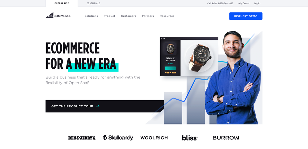 BigCommerce's homepage.