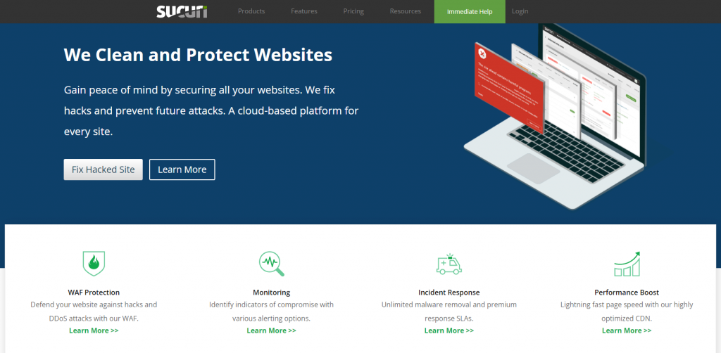 Sucuri Security homepage