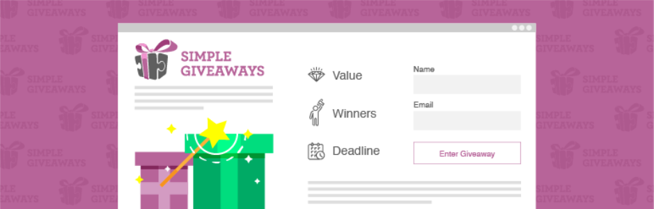 The Simple Giveaways plugin banner