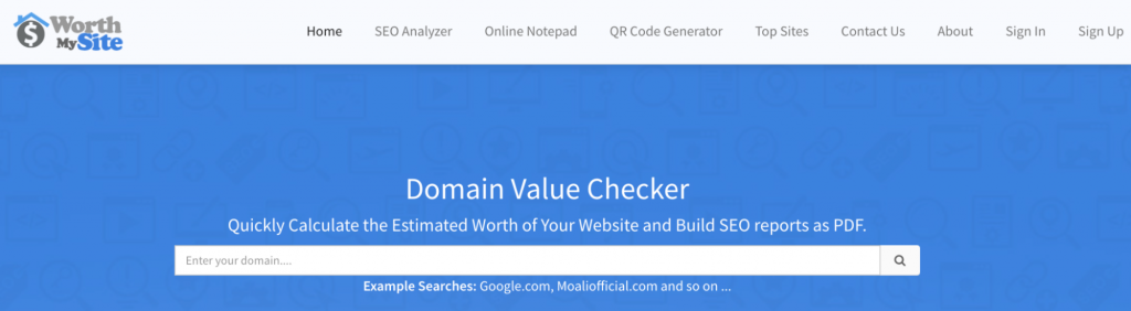 Domain Value Checker, a free domain appraisal tool