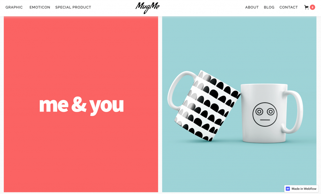 MugMe by Webflow preview