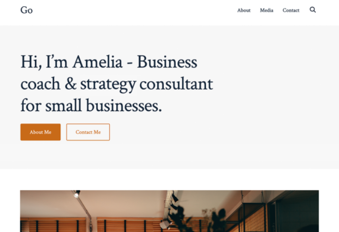 Go is a theme designed for small businesses