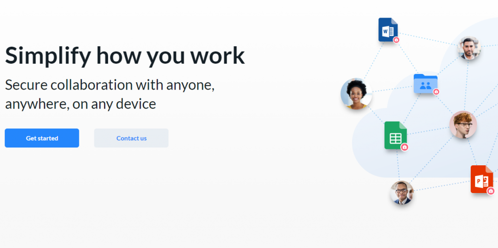 Box's official homepage offering to simplify your work
