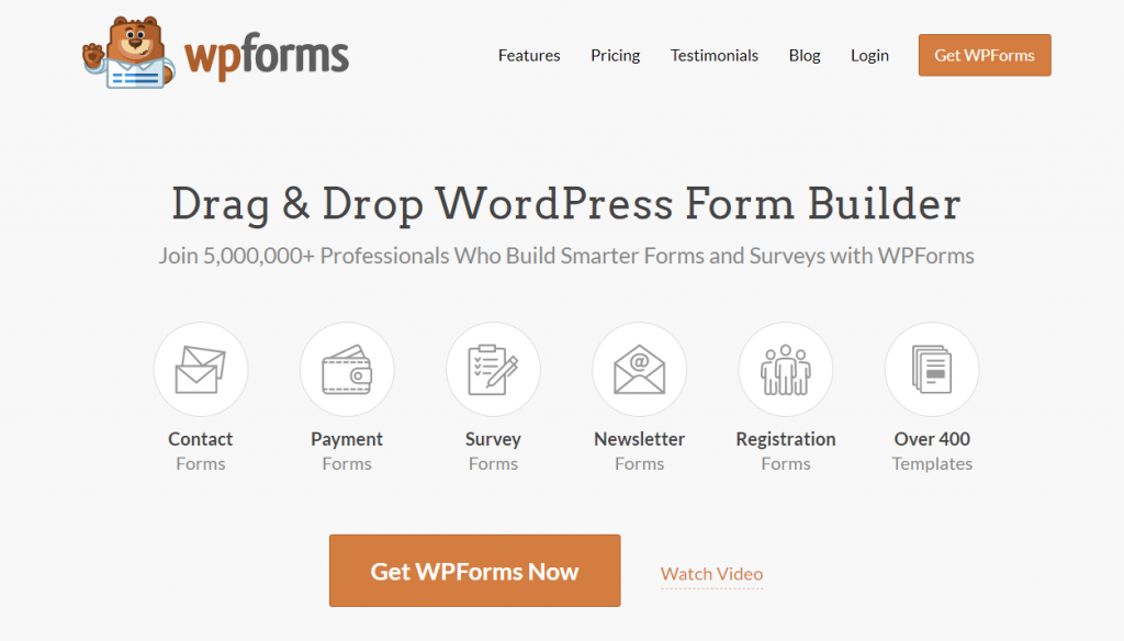 WPForms's official homepage