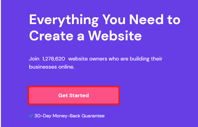 CTA on a landing page example