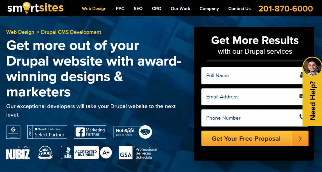 smartsites, a web design agency focusing on Drupal website maintenance