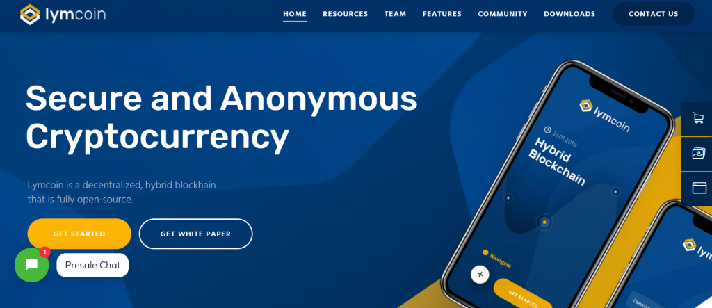 The preview page of Lymcoin, a WordPress theme