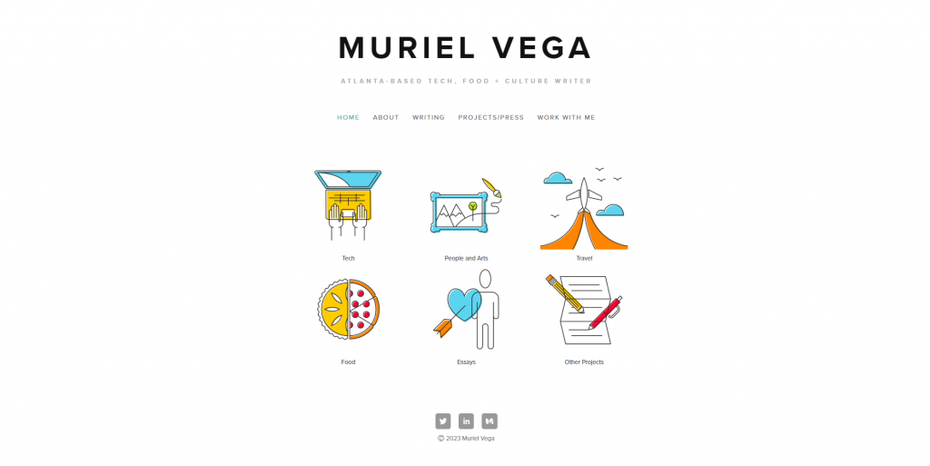 Muriel Vega's writing portfolio