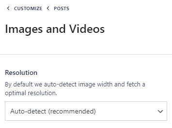 The Images and Videos option on the Smash Balloon feed editor