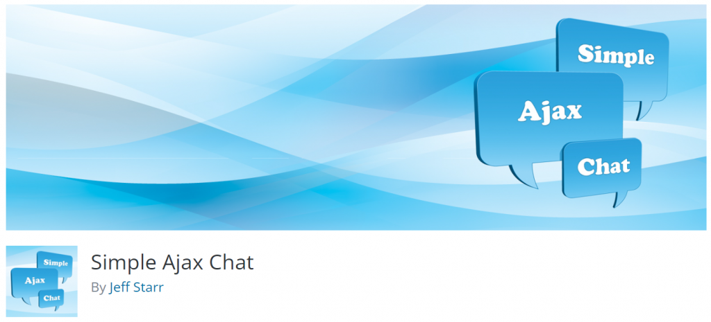 The Simple Ajax Chat featured image on the WordPress Plugin Directory page