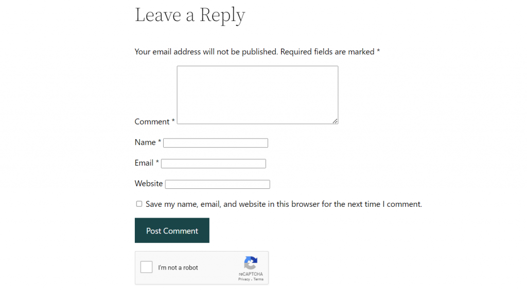 reCAPTCHA on a WordPress post comment form