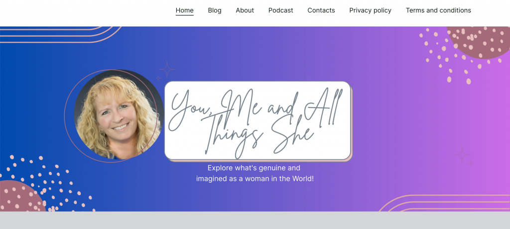 You, Me, and All Things She podcast website