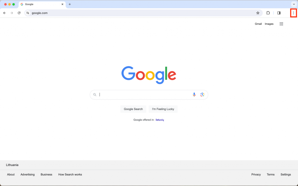 Google Chrome with the settings menu highlighted