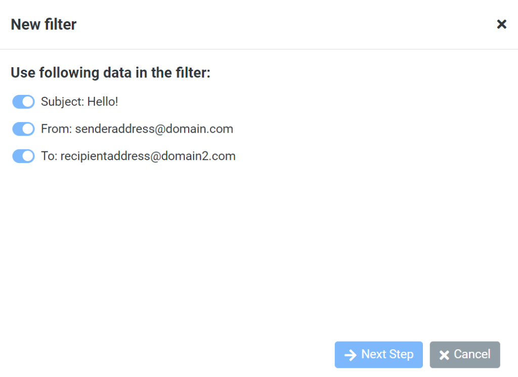 Configuring filter settings in Hostinger webmail