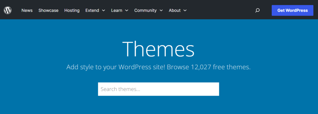WordPress' themes directory